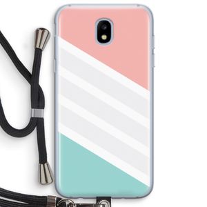 Strepen pastel: Samsung Galaxy J5 (2017) Transparant Hoesje met koord