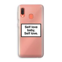 Self love: Samsung Galaxy A20e Transparant Hoesje