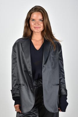 Sea Me Happy blazer Bailey Shiny Cotton midnight blue