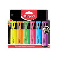 Markeerstift maped set à 6 standaard kleuren