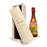 Kinderchampagne in gegraveerde kist - Kidibul (750ml)