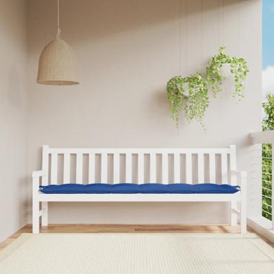 VidaXL Tuinbankkussen 200x50x7 cm oxford stof koningsblauw