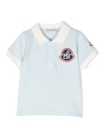 Moncler Enfant polo à logo appliqué - Bleu