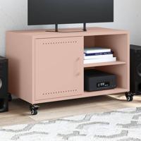 Tv-meubel 68x39x43,5 cm staal roze