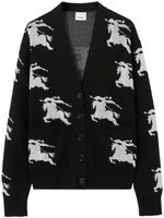 Burberry cardigan EKD en maille intarsia - Noir - thumbnail