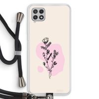 Roses are red: Samsung Galaxy A22 4G Transparant Hoesje met koord