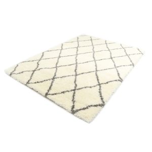 Floki Moroccan - Berber Shaggy - Crème-Grijs - 80 x 150 cm
