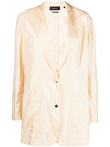 ISABEL MARANT blazer métallisé à effet froissé - Jaune