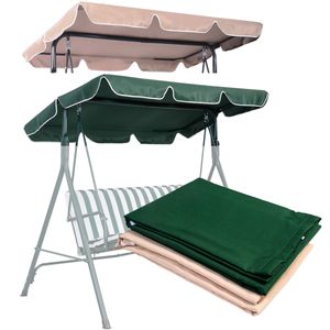 Zonnedak Vervangend Dak Dakhoes Dakzeil voor Schommelbank Tuinschommel Beige/Groen 196 x 110 cm