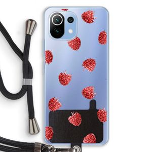 Framboosjes: Xiaomi Mi 11 Lite Transparant Hoesje met koord