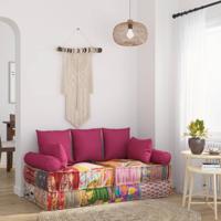VidaXL 7-delige sierkussenset stof roze VidaXL 7-delige sierkussenset stof roze