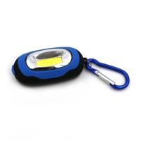 Draagbare mini sleutelhanger Pocket Torch COB LED licht zaklamp lamp met 3 modi (blauw)
