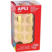Apli Kids stickers op rol, cirkel diameter 20 mm, 1770 stuks, metallic goud