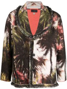 Alanui cardigan Tropical Madness en laine - Marron