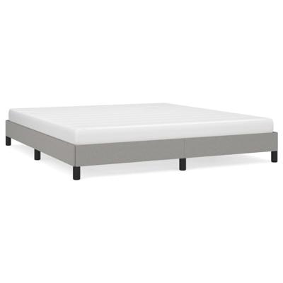 Bedframe zonder matras stof lichtgrijs 160x200 cm