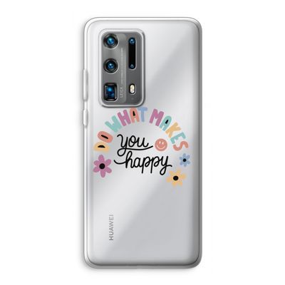 Happy days: Huawei P40 Pro Plus Transparant Hoesje
