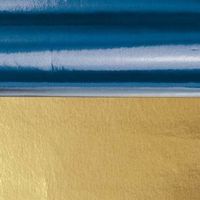 3x rollen knutsel folie blauw/goud 50 x 80 cm