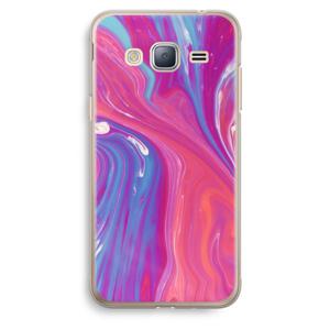 Paarse stroom: Samsung Galaxy J3 (2016) Transparant Hoesje