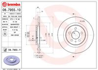 Remschijf BREMBO, Remschijftype: Massief, u.a. für Citroën, Peugeot, Lancia, Fiat