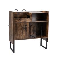 Platenspeler-Standaard met Oplaadstation Platenrek met Tussenschotten Platenspelertafel met Opbergruimtes en Kast