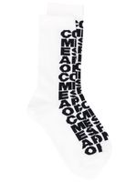 Comme Des Garçons chaussettes bicolore à logo - Blanc