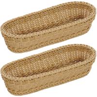 Kesper stokbrood broodmand - 2x - gevlochten - 41 x 16 x 7 cm