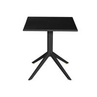 Eettafel Home ESPRIT Zwart Metaal Polypropyleen 70 x 70 x 75 cm