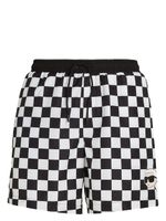 Karl Lagerfeld short de bain Ikon Karl à carreaux - Blanc