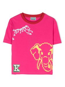 Kenzo Kids t-shirt en coton à imprimé graphique - Rose