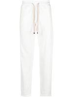 Brunello Cucinelli pantalon fuselé en coton à lien de resserrage - Blanc