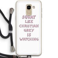 Christian Grey: Samsung Galaxy J6 (2018) Transparant Hoesje met koord