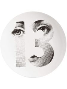 Fornasetti assiette murale Tema e Variazioni N.108 peinte à la main - Blanc