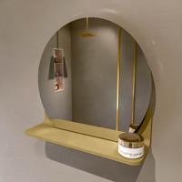 MONDIAZ SPOT spiegel rond 40cm met Spiegelplanchet kleur Oro.