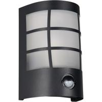 LED Wandlamp - Trion Vynor - 1 Lichtpunt tot 25 Watt - E27-fitting - Bewegingssensor - IP44 - Mat Zwart - Roestvaststaal
