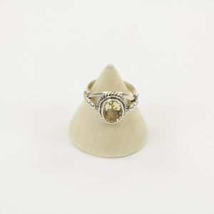 Zilveren Ring met Citrien Maat 16,5 (Sterling Zilver 925)