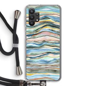 Watercolor Agate: Samsung Galaxy A32 5G Transparant Hoesje met koord