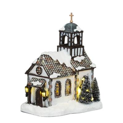 Elzas church battery operated l17,5xb11,5xh21,5 cm - Luville