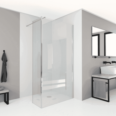 Douche zijwand SaniClear Redro | 30x200 cm | Helder glas | Chroom beslag