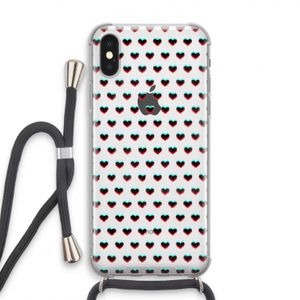 Hartjes: iPhone XS Transparant Hoesje met koord