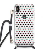 Hartjes: iPhone XS Transparant Hoesje met koord