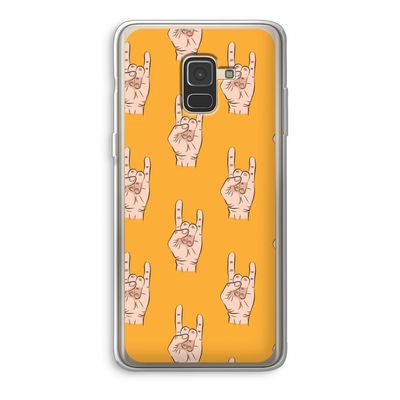Rock: Samsung Galaxy A8 (2018) Transparant Hoesje