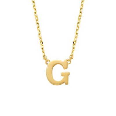Minimalistische letter ketting - 14K GOUD - Goud - G