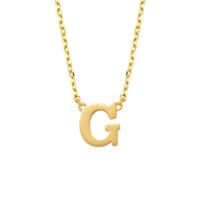 Minimalistische letter ketting - 14K GOUD - Goud - G