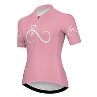 Dames Wielrenshirt Korte mouw Fietsen Shirt Kleding Bovenlichaam met 3 achterzakken Bergracen Wegwielrennen Snel Drogend Ademend Sneldrogend Vochtregelerend Zwart Geel Roze Grafisch Sport Kleding Lightinthebox - thumbnail