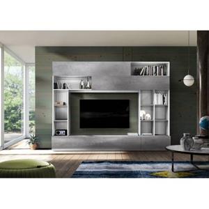 Benvenuto Design Pratiko TV wandmeubel Wit|Beton