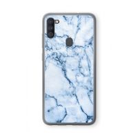 Blauw marmer: Samsung Galaxy A11 Transparant Hoesje