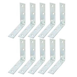 AMIG hoekankers/stoelhoeken - 10x - verzinkt staal - breedte 1.9cm - lengte 2 x 8cm