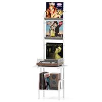5-laags Platenspelerstandaard met Vinyl Tentoonstellingsrek Platenstandaard Wit