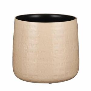 Mica Decorations Plantenpot - beige - keramiek - 19 x 17 cm