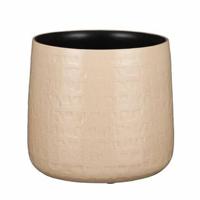 Mica Decorations Plantenpot - beige - keramiek - 19 x 17 cm